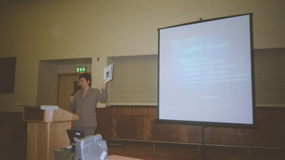 Britta Stewart Presenting a talk 